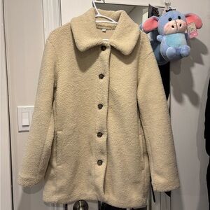 Women's Cream Teddy Coat. In perfect condition and was seldom wear.